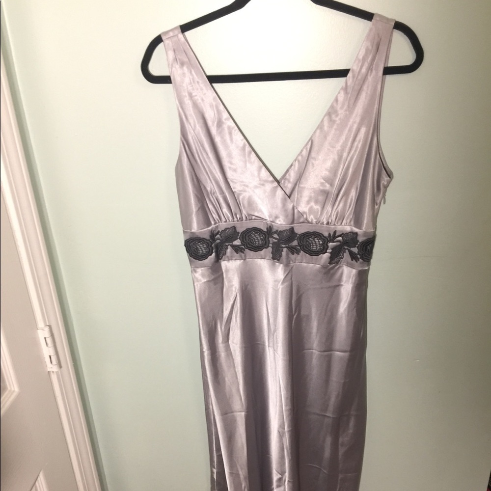 Silver dress.
